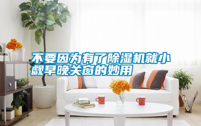不要因為有了除濕機(jī)就小覷早晚關(guān)窗的妙用