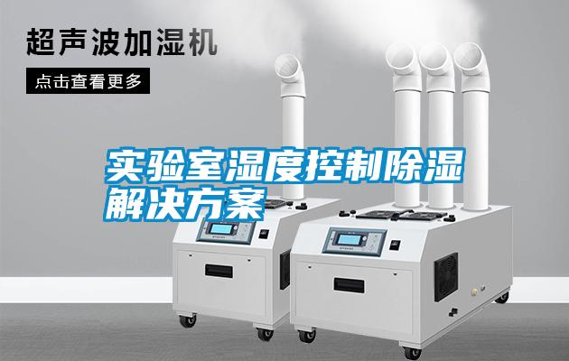 實驗室濕度控制除濕解決方案