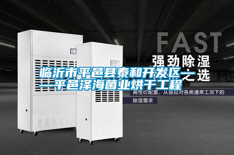 臨沂市平邑縣泰和開發(fā)區(qū)——平邑澤海菌業(yè)烘干工程