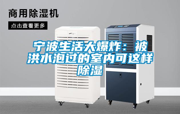 寧波生活大爆炸：被洪水泡過的室內可這樣除濕