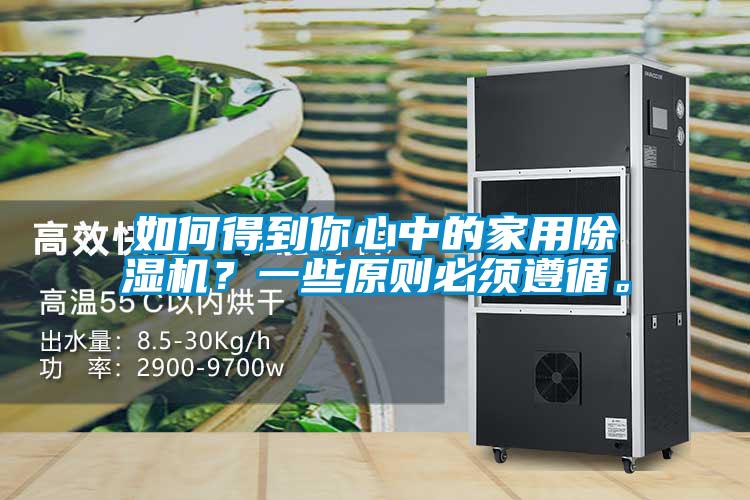 如何得到你心中的家用除濕機？一些原則必須遵循。