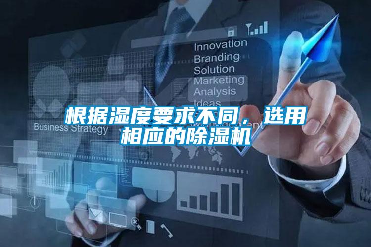 根據濕度要求不同，選用相應的除濕機