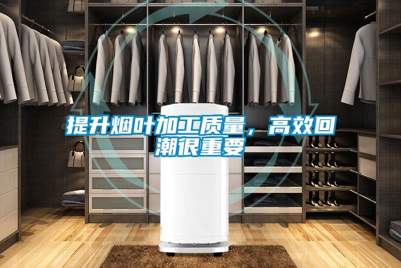 提升煙葉加工質量，高效回潮很重要