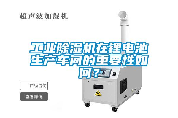 工業(yè)除濕機(jī)在鋰電池生產(chǎn)車間的重要性如何？