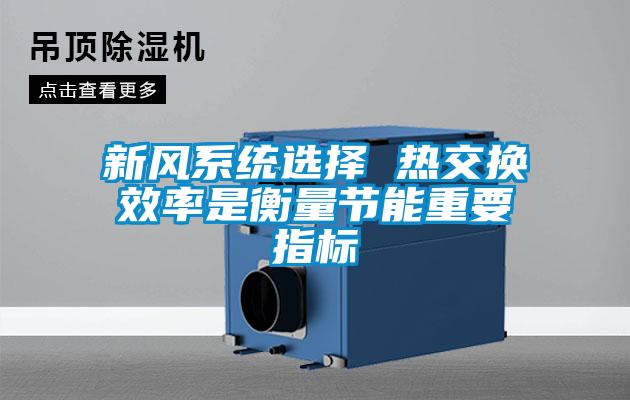 新風(fēng)系統(tǒng)選擇 熱交換效率是衡量節(jié)能重要指標(biāo)