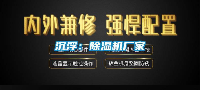 沉浮：除濕機廠家