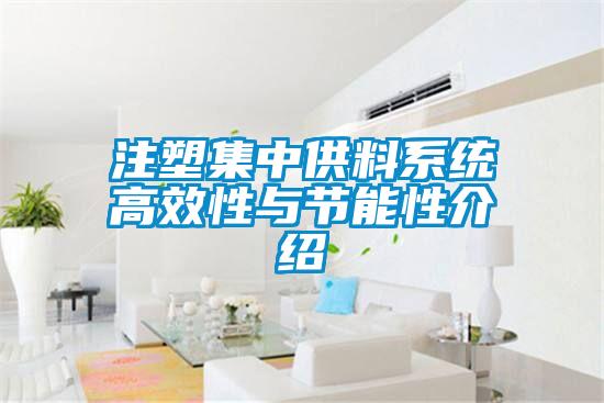 注塑集中供料系統高效性與節能性介紹