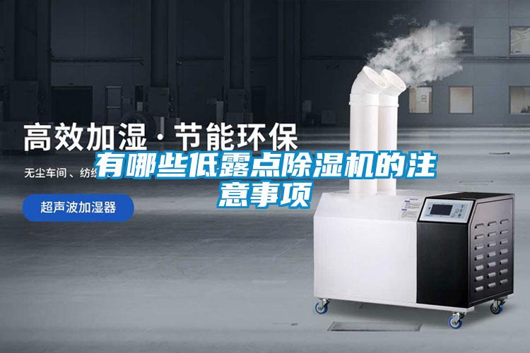 有哪些低露點除濕機的注意事項
