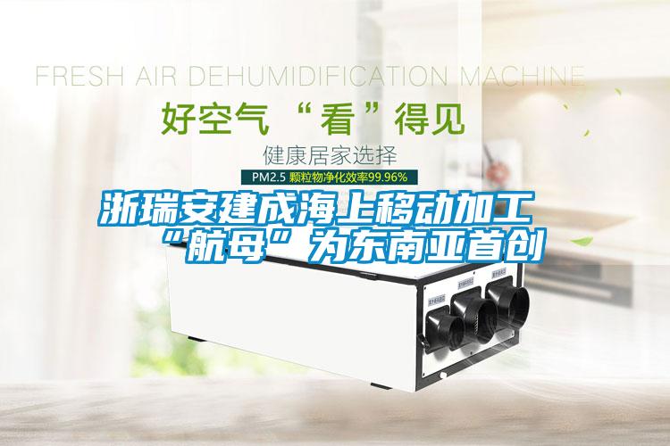 浙瑞安建成海上移動加工“航母”為東南亞首創