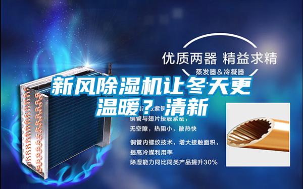 新風除濕機讓冬天更溫暖？清新