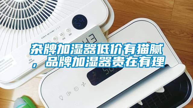 雜牌加濕器低價有貓膩，品牌加濕器貴在有理