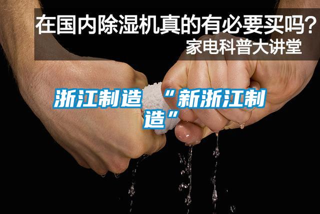 浙江制造→“新浙江制造”