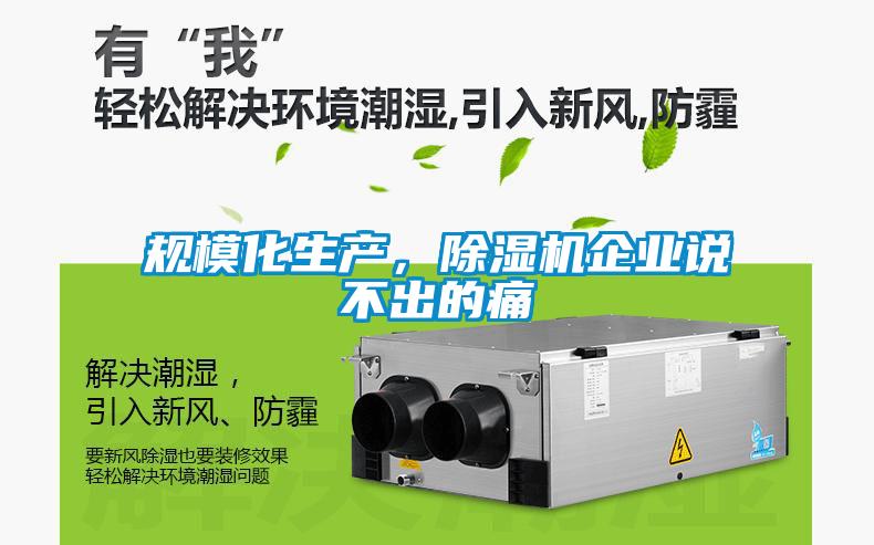 規模化生產，除濕機企業說不出的痛