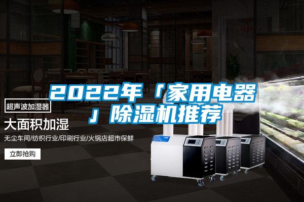 2022年「家用電器」除濕機推薦