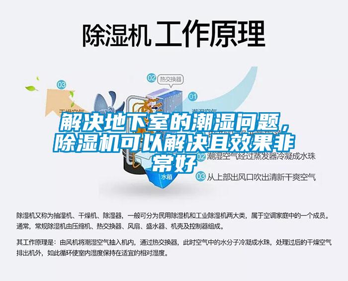 解決地下室的潮濕問題，除濕機可以解決且效果非常好