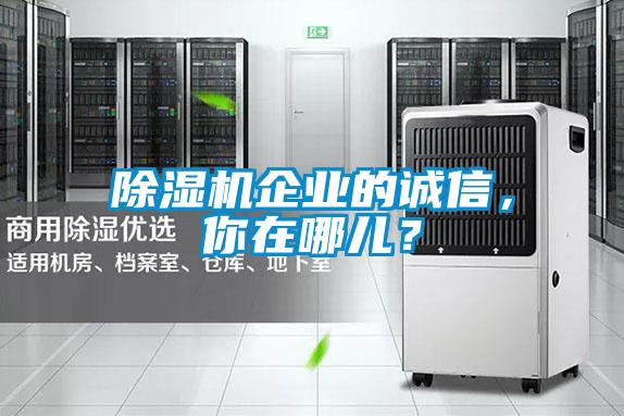 除濕機企業(yè)的誠信，你在哪兒？