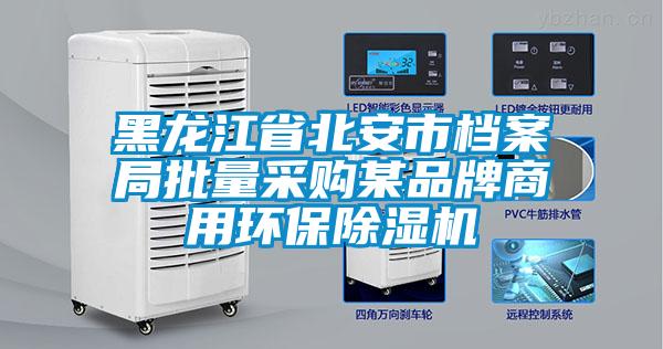 黑龍江省北安市檔案局批量采購某品牌商用環保除濕機