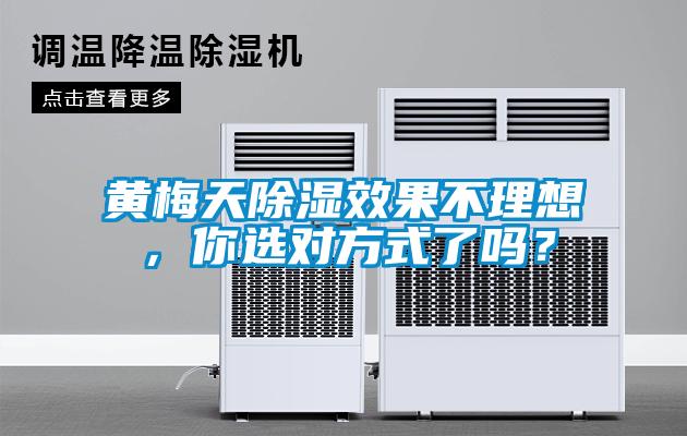 黃梅天除濕效果不理想，你選對方式了嗎？