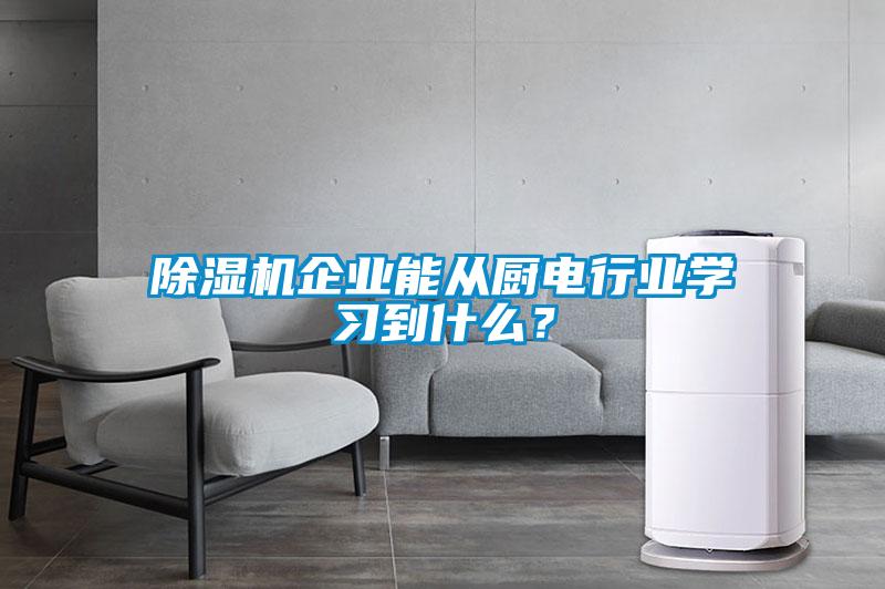 除濕機企業(yè)能從廚電行業(yè)學習到什么？