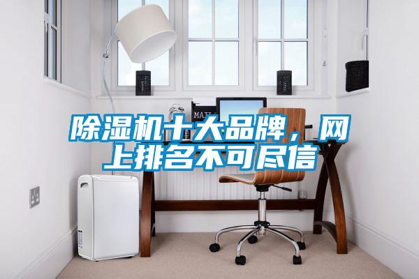 除濕機十大品牌，網上排名不可盡信
