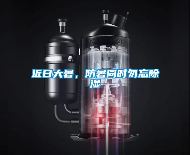 近日大暑，防暑同時勿忘除濕