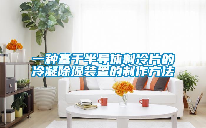一種基于半導體制冷片的冷凝除濕裝置的制作方法
