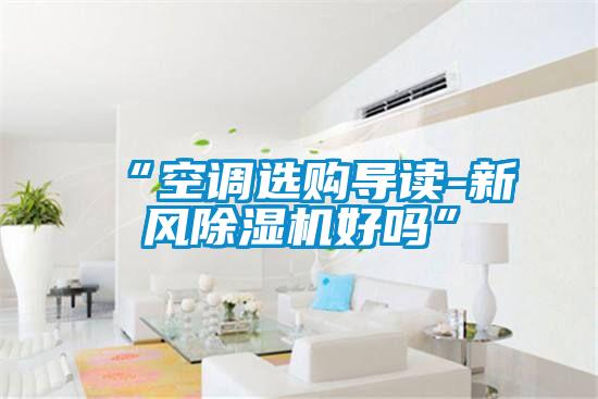 “空調選購導讀-新風除濕機好嗎”