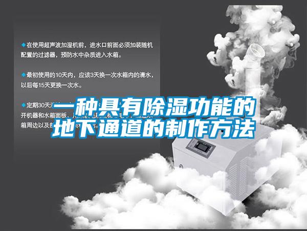 一種具有除濕功能的地下通道的制作方法
