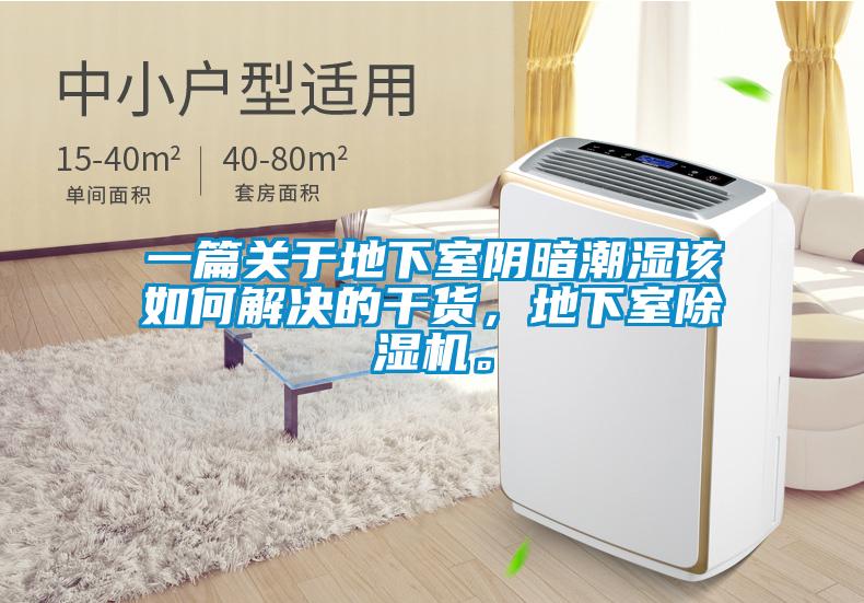 一篇關于地下室陰暗潮濕該如何解決的干貨，地下室除濕機。