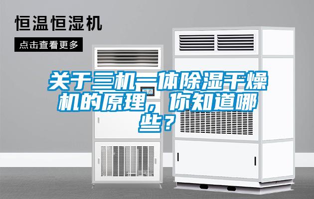 關于三機一體除濕干燥機的原理，你知道哪些？