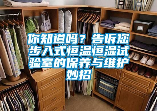 你知道嗎？告訴您步入式恒溫恒濕試驗室的保養與維護妙招