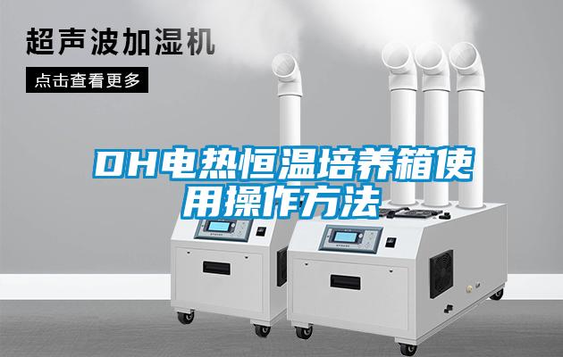 DH電熱恒溫培養箱使用操作方法