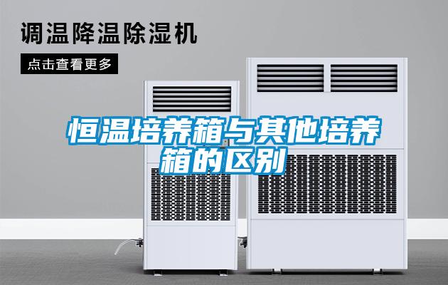恒溫培養箱與其他培養箱的區別