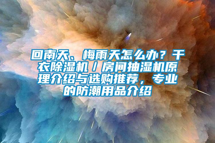 回南天、梅雨天怎么辦？干衣除濕機(jī)／房間抽濕機(jī)原理介紹與選購?fù)扑]，專業(yè)的防潮用品介紹