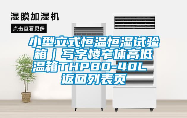 小型立式恒溫恒濕試驗箱｜寫字樓窄體高低溫箱THP80-40L 返回列表頁