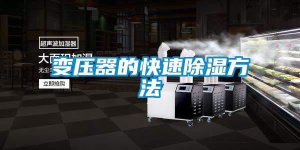 變壓器的快速除濕方法
