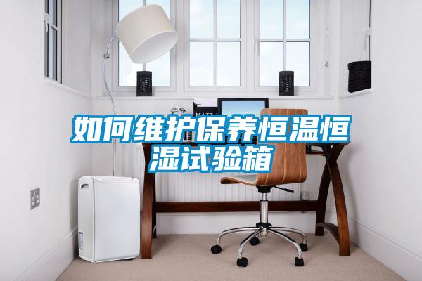 如何維護保養恒溫恒濕試驗箱