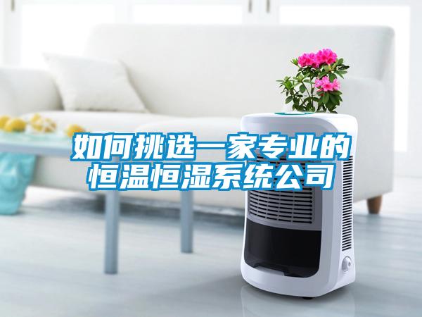 如何挑選一家專(zhuān)業(yè)的恒溫恒濕系統(tǒng)公司