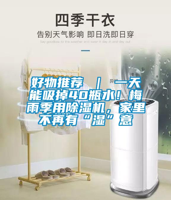 好物推薦 ｜ 一天能吸掉40瓶水！梅雨季用除濕機(jī)，家里不再有“濕”意