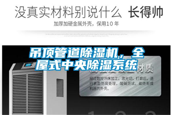 吊頂管道除濕機，全屋式中央除濕系統