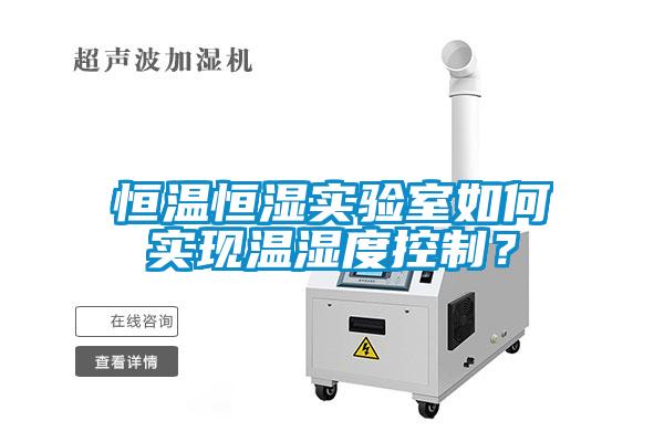 恒溫恒濕實驗室如何實現溫濕度控制？