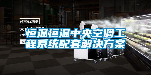 恒溫恒濕中央空調工程系統配套解決方案