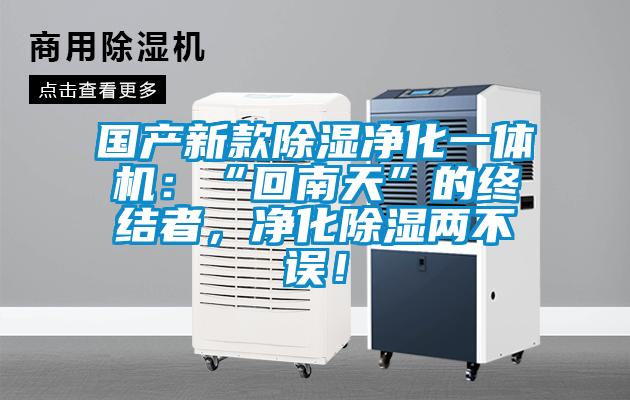 國產新款除濕凈化一體機：“回南天”的終結者，凈化除濕兩不誤！