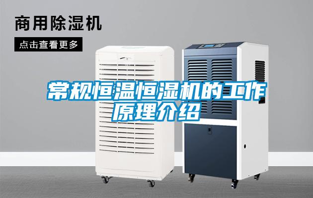 常規(guī)恒溫恒濕機的工作原理介紹