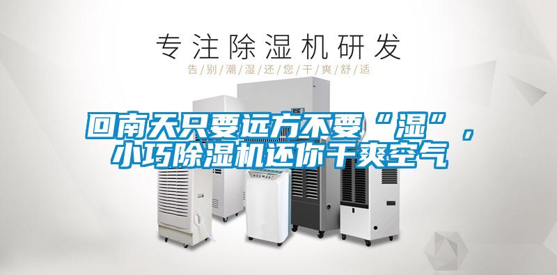 回南天只要遠(yuǎn)方不要“濕”，小巧除濕機(jī)還你干爽空氣