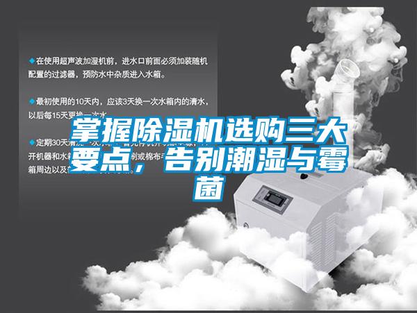 掌握除濕機選購三大要點，告別潮濕與霉菌