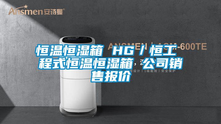恒溫恒濕箱 HG／恒工 程式恒溫恒濕箱 公司銷售報價