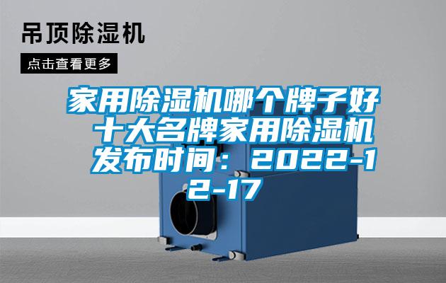 家用除濕機哪個牌子好 十大名牌家用除濕機 發(fā)布時間：2022-12-17