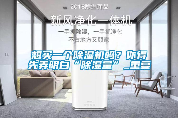 想買一個除濕機嗎？你得先弄明白“除濕量”_重復