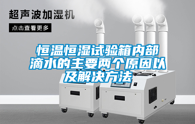 恒溫恒濕試驗箱內部滴水的主要兩個原因以及解決方法